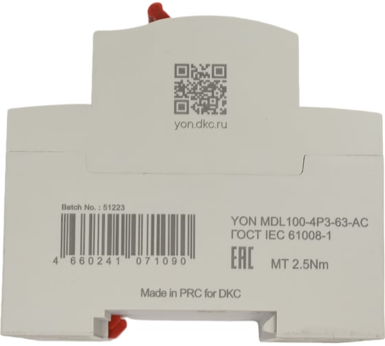 Устройство защитного отключения DKC узо вдт yon max mdl100, 4p, 100ma, 63a,тип ас MDL100-4P3-63-AC