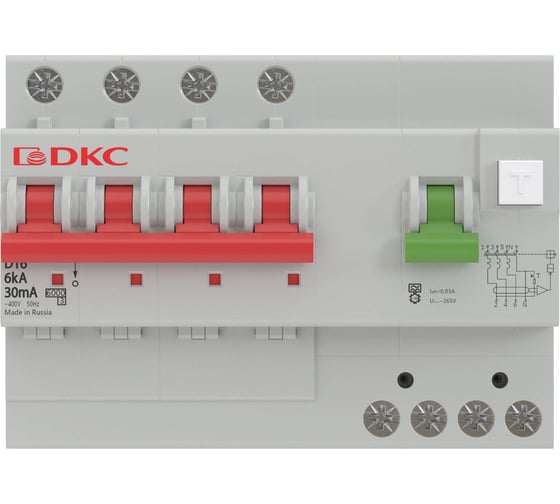 Автоматический выключатель дифференциального тока DKC авдт yon mdv63 3p+n 16a c 30ma 6ka тип a MDV63-42C16-A