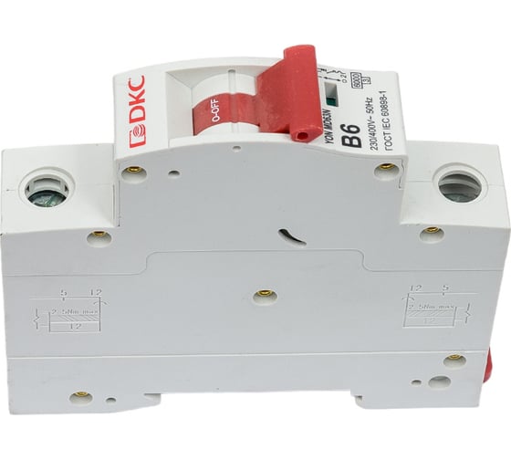 Автоматический модульный выключатель DKC yon md63n 1p 6a b 6ka MD63N-1PB6