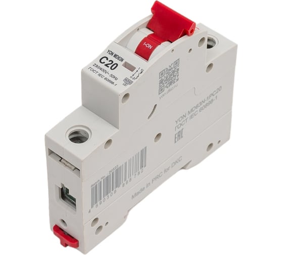Автоматический модульный выключатель DKC yon md63n 1p 20a c 6ka MD63N-1PC20