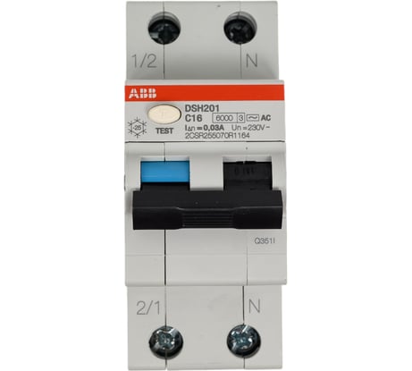 Автоматический выключатель дифференциального тока ABB dsh201 c16 ac30 2CSR255070R1164
