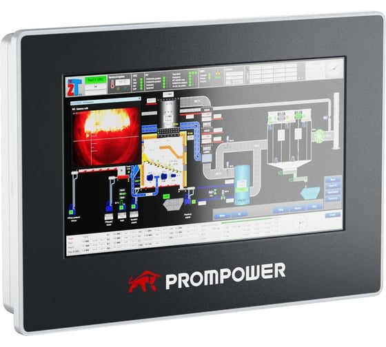 Панель оператора Prompower ph1 диагональ 10,2". экран tft разрешение 1024x600. сетевые подключения rs232,rs422/rs485, ph1-102s-f PH1102SF 1