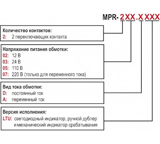 Промежуточное реле KIPPRIBOR Mpr-207.altu mpr, 8а, 220vac УТ-00000587
