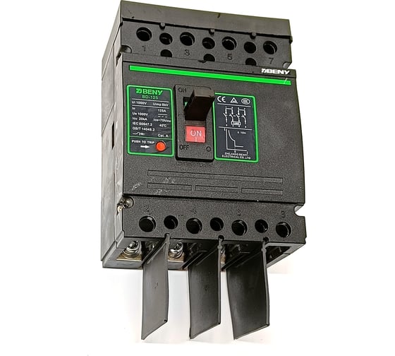 Автоматический выключатель постоянного тока ZJBeny 4P 125А 1000V, BD-125 4P 125А 1000V