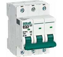 Автоматический выключатель (АВ) DEKraft ВА-103, 3 Р, 32 А, хар-ка C, 6 кА 12308DEK
