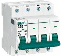 Автоматический выключатель (АВ) DEKraft ВА-103, 4 Р, 40 А, хар-ка C, 6 кА 12325DEK