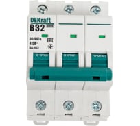 Автоматический выключатель DEKraft 3Р 32А х-ка B ВА-103 6кА 12244DEK