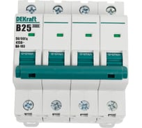 Автоматический выключатель DEKraft 4Р 25А х-ка B ВА-103 6кА 12259DEK