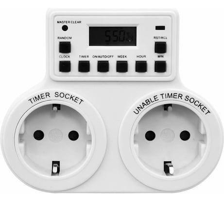 Розетка с таймером FERON недельная 3500W16A 230V, TM25 23236