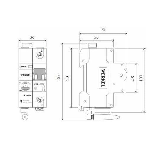 Умный автоматический выключатель WERKEL 1 p 63 a c 6 ka a063126