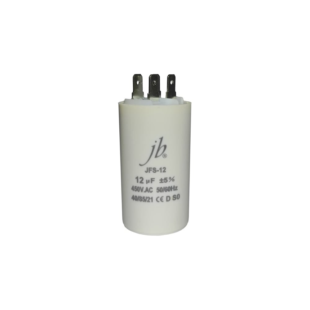Пусковой конденсатор JB Capacitors 12 мкФ, 450 В, 40x70, JFS-12 (CBB60 ...