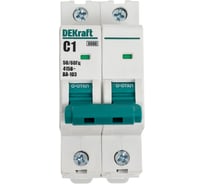 Автоматический выключатель DEKraft 2Р, 1А, характеристика C, 6кА, ВА-103 12280DEK