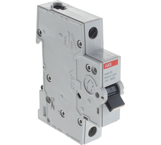 Автоматический выключатель  ABB 1P 32A C 4.5кА BMS411C32 2CDS641041R0324 1