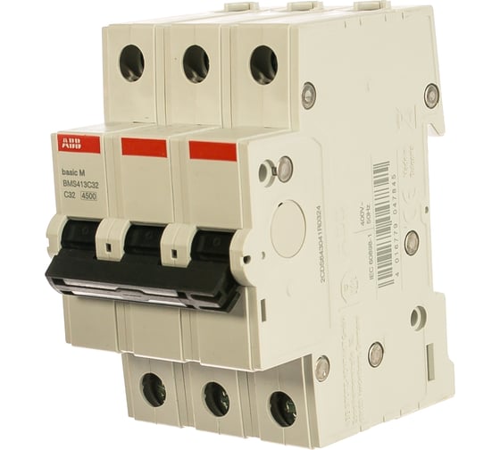 Автоматический выключатель ABB 3P 32A C 4.5кА BMS413C32 2CDS643041R0324