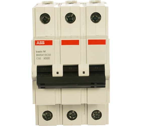 Автоматический выключатель ABB 3P 32A C 4.5кА BMS413C32 2CDS643041R0324