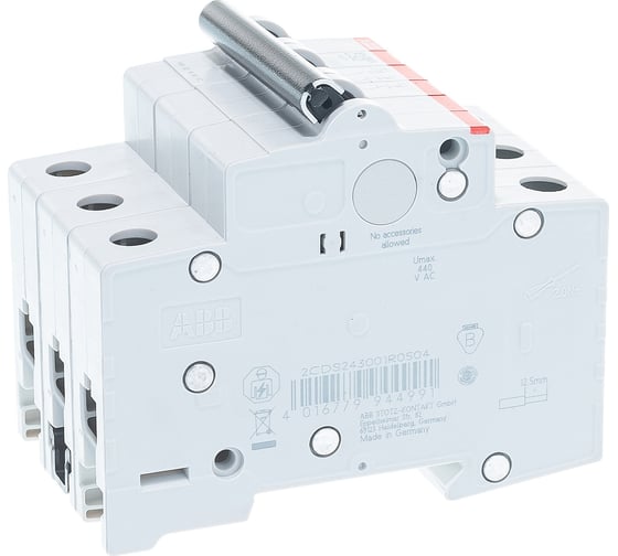 Автоматический выключатель ABB трехполюсный 50А С SH203L 4.5кА 2CDS243001R0504