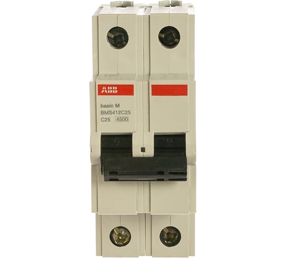 Автоматический выключатель ABB 2P 25A C 4.5кА BMS412C25 2CDS642041R0254