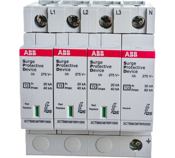 Ограничитель перенапряжения ABB OVR T2 3N 40 275P QS 2CTB803973R1100