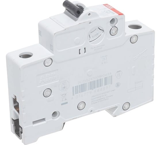 Автоматический однополюсный выключатель ABB 63А С SH201L 4.5кА 2CDS241001R0634