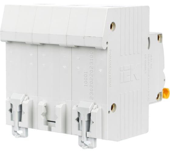 Автоматический модульный выключатель IEK 3п C 100А ВА 47-100 10кА ИЭК MVA40-3-100-C