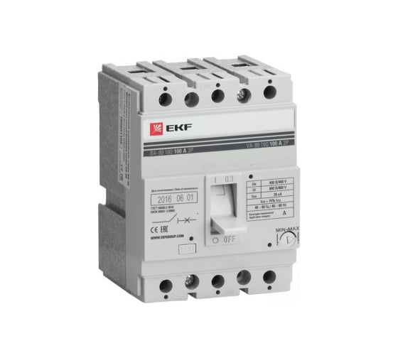 Автоматический выключатель EKF 99 160/25А 3 фазы 35кА mccb99-160-25
