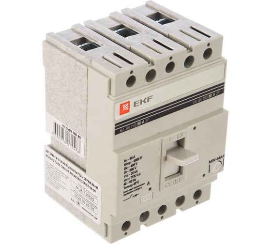 Автоматический выключатель EKF ВА-99/160 80А 3ф 35кА РЭ800А mccb99-160-80