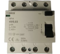 УЗО iskra устройство защитного отключения NFI4-40/0,03 УТ-00025042