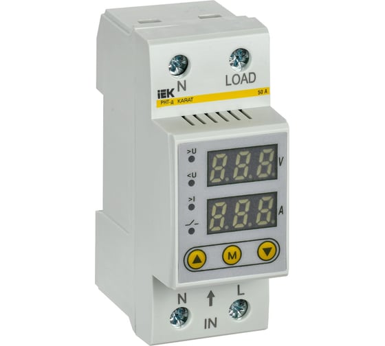 Реле напряжения и тока IEK рнт-д однофазное 36мм 50а IVC21-1-50