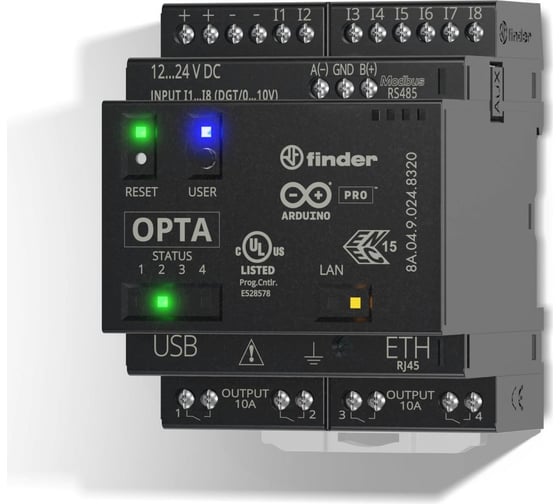 Программируемое логическое реле FINDER OPTA ADVANCED, 8A.04.9.024.8320 8A0490248320