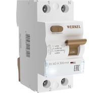 Устройство защитного отключения WERKEL 1p+n 40 а 300 ma ac 6 ka w912p404 a065618