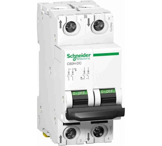 Автоматический выключатель Systeme Electric Acti 9 C60H 2P 2A 500В DC SE A9N61522 1