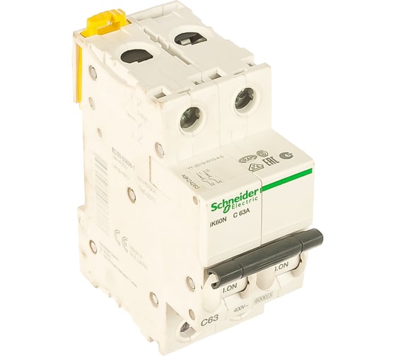 Автоматический выключатель Systeme Electric Acti 9 iK60 2P 63A SE A9K24263
