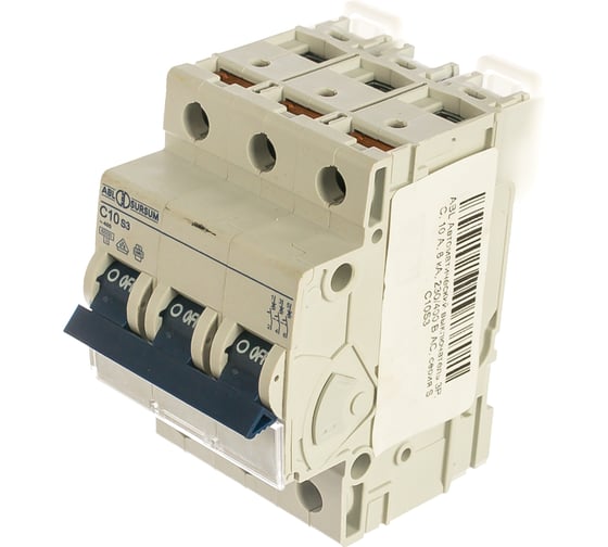 Автоматический выключатель ABL 3P, C, 10 A, 6 кА, 230/400 В AC, серия S C10S3 1