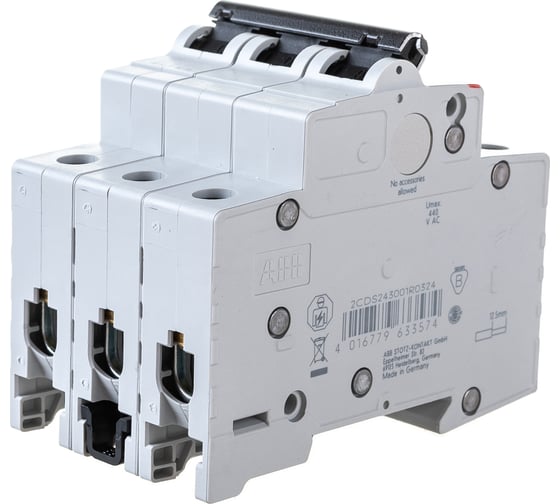 Автоматический трехполюсный выключатель ABB 32А С SH203L 4.5кА 2CDS243001R0324
