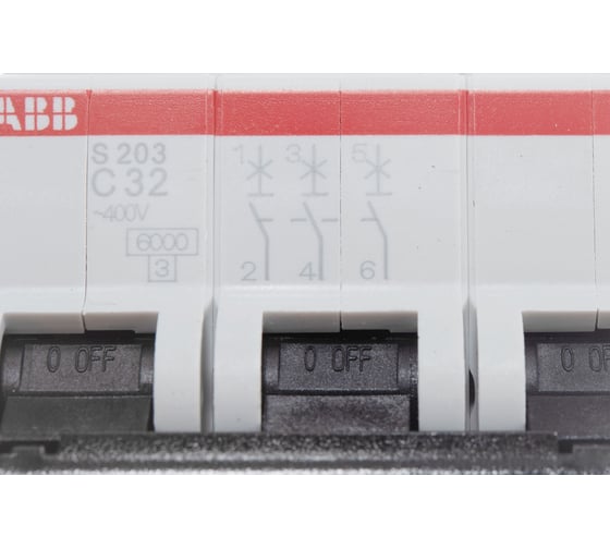 Автоматический модульный выключатель ABB 3п C S203 6кА 32А 2CDS253001R0324
