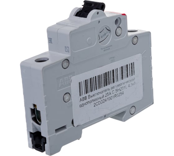 Автоматический однополюсный выключатель ABB 25А С SH201L 4.5кА 2CDS241001R0254