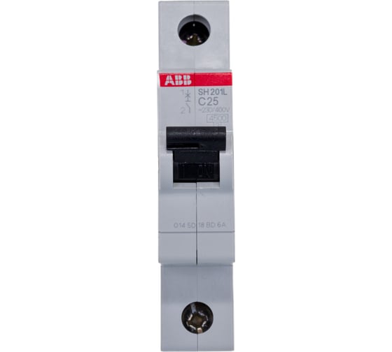 Автоматический однополюсный выключатель ABB 25А С SH201L 4.5кА 2CDS241001R0254