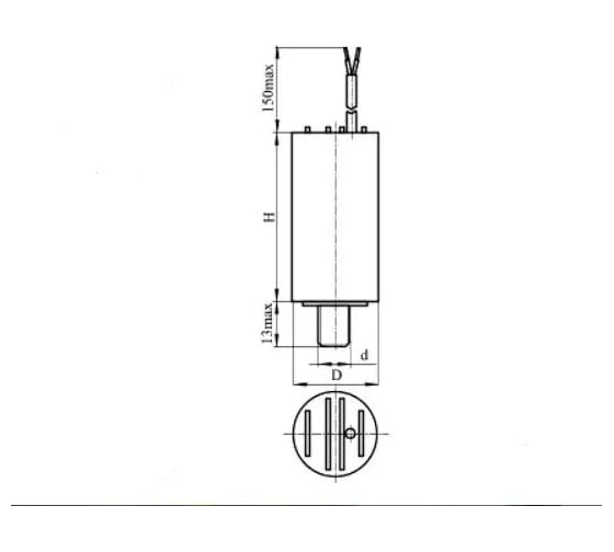 Пусковой конденсатор JB Capacitors 4 мкф, 450 В, 35x68, jfs-17 (гибкие выводы+болт), JFS17A6405J000000B-95