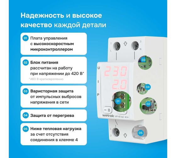 Многофункциональное реле Welrok VIP-40 red 4660251140304