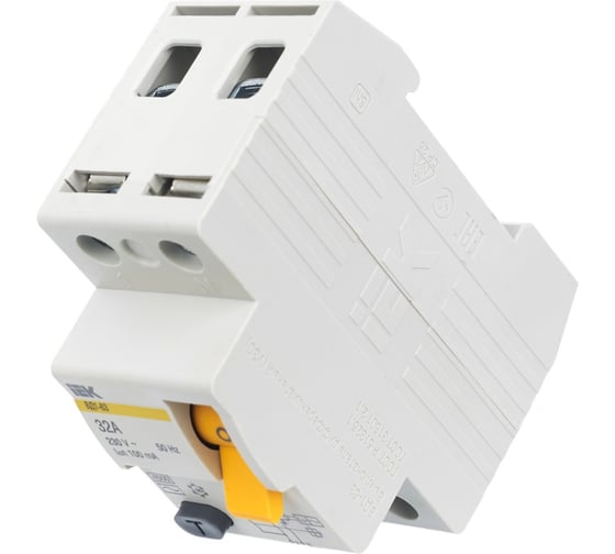 Выключатель дифференциального тока IEK 2п 32A 100mA тип AC ВД1-63 ИЭК MDV10-2-032-100