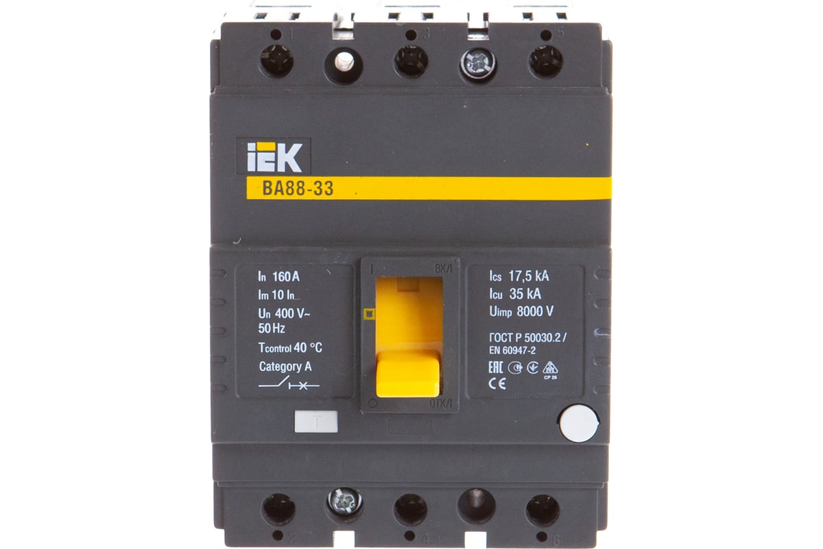 Автоматический выключатель IEK 3п 160А ВА 88-33 ИЭК SVA20-3-0160 .