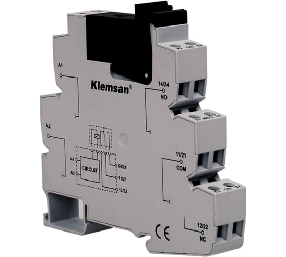 Интерфейсное реле Klemsan KPR-SWE-115VAC/DC-2C; 2x8A 10 шт. 0.0.0.2.272600 1