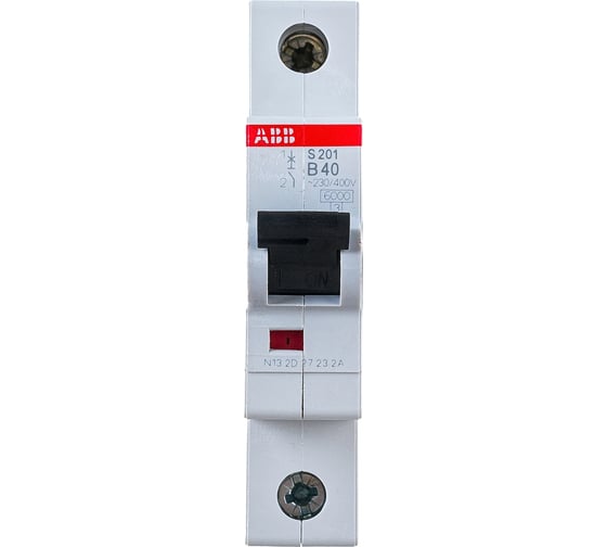 Автоматический выключатель ABB S201 1P 40A 6kA 2CDS251001R0405
