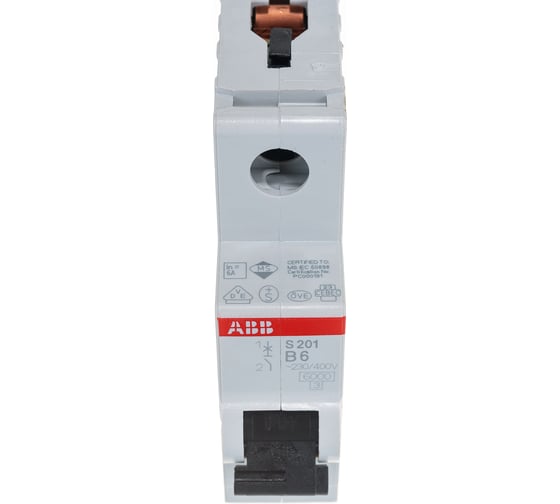 Автоматический выключатель ABB S201 1P 6A 6kA 2CDS251001R0065