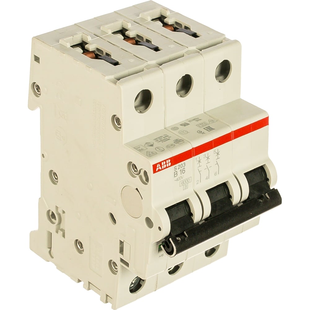 Автоматический выключатель ABB S203 3P 16А 6kA 2CDS253001R0165 ...