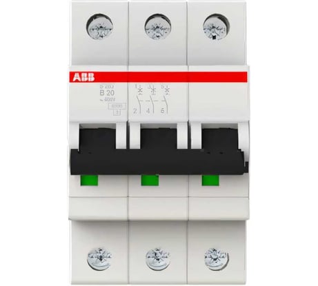 Автоматический выключатель ABB S203 3P 25А 6kA 2CDS253001R0255