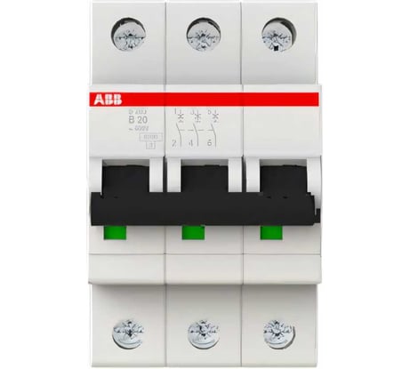 Автоматический выключатель ABB S203 кат.B 3P 40А 6kA 2CDS253001R0405