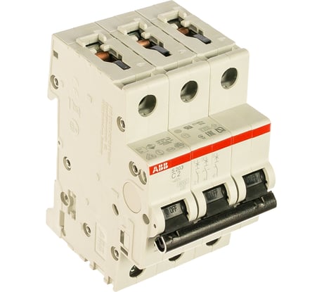 Автоматический выключатель ABB S203 3P 2A 6kA 2CDS253001R0024