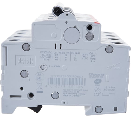 Автоматический выключатель ABB S204 4P 50А 6kA 2CDS254001R0504