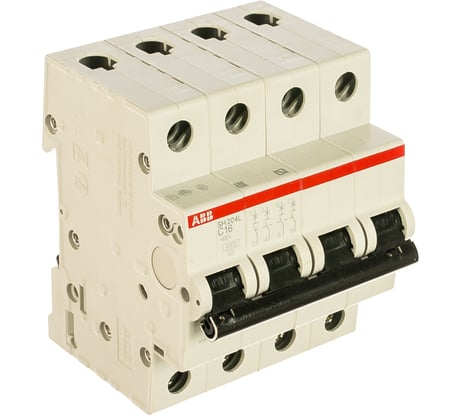 Автоматический выключатель ABB SH204L 4P 16А 4,5kA 2CDS244001R0164